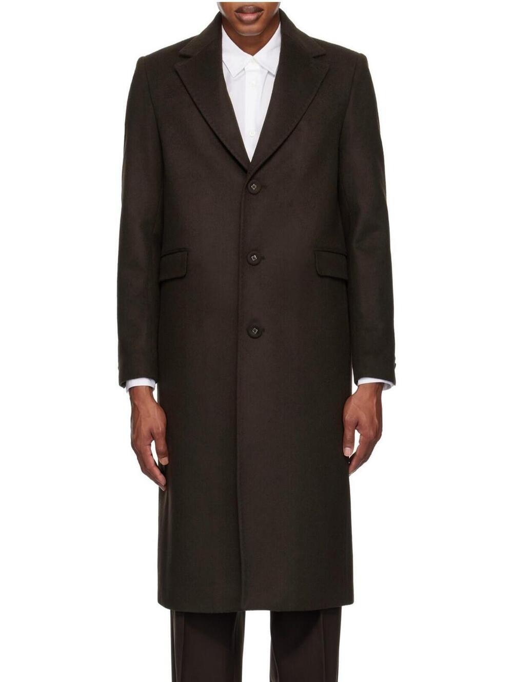 OFFICINE GÉNÉRALE Brown Ionas Coat Size: 52
